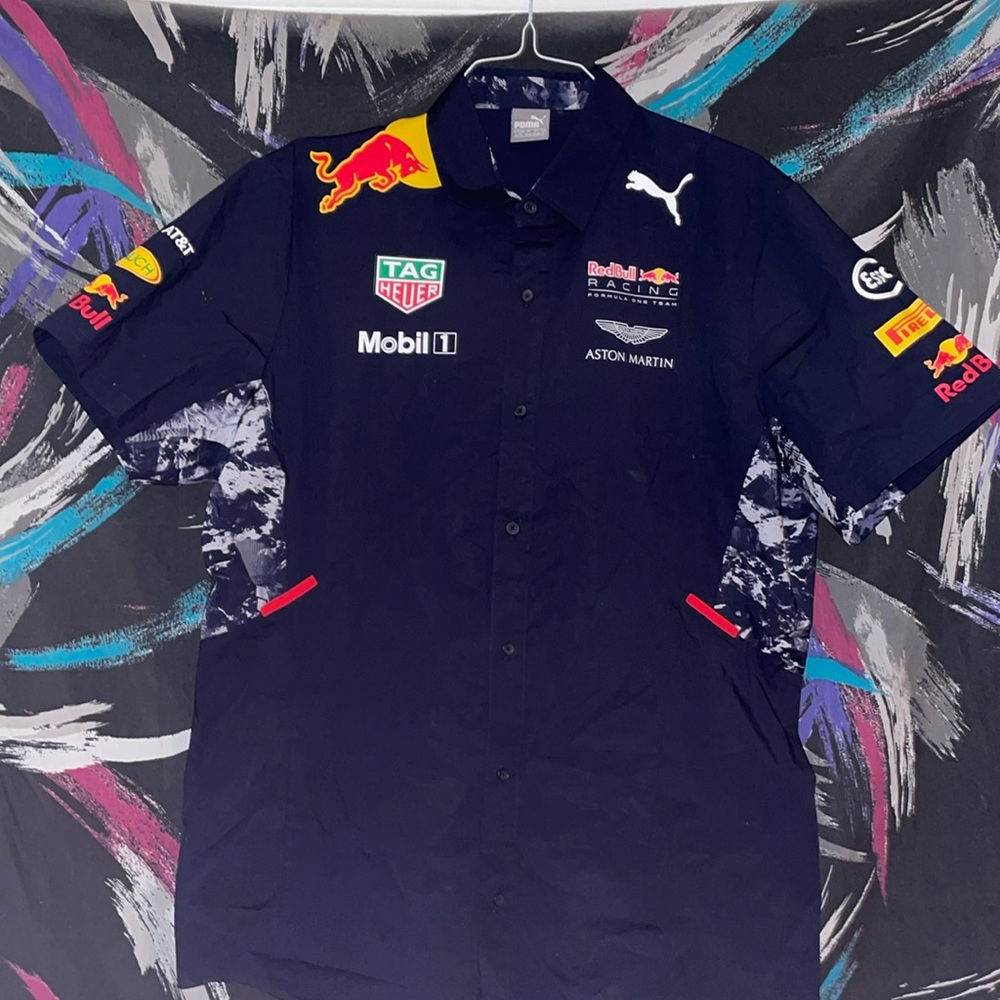 Red Bull Aston Martin Formula One racing team shirt